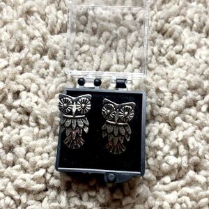 IRON Alloy Owl Earrings Earrings/Jewelry, Size 1.75cm H x 1cm W for Women